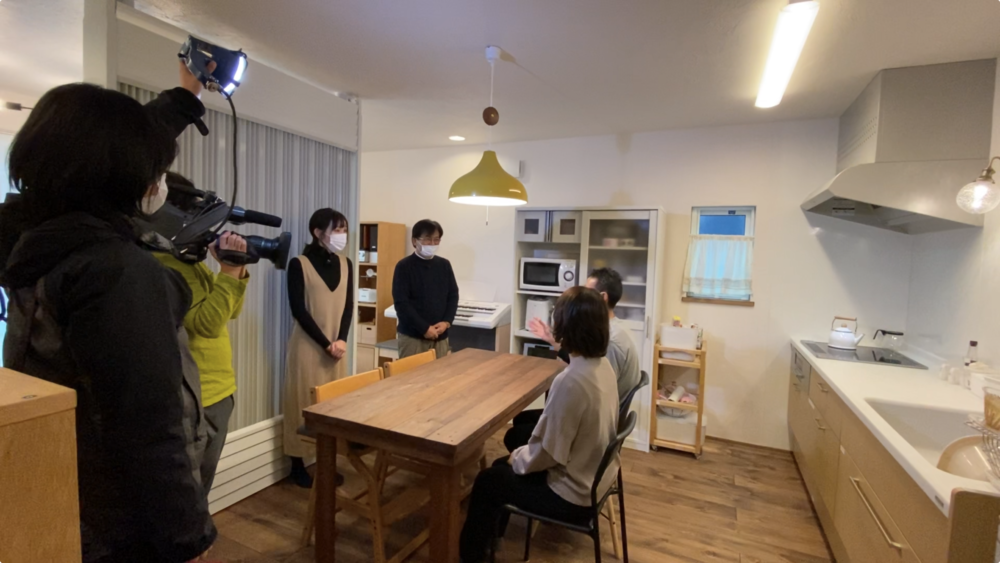 初夢マイホームプラン22 の撮影が行われました 漆喰 無垢材の注文住宅 山形の工務店 私のしろい家 西建